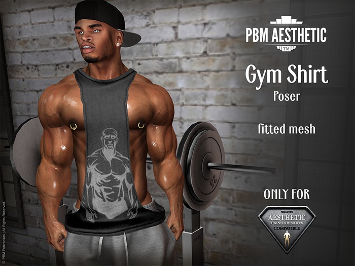 PBM Aesthetic [Gym Shirt] Poser - Niramyth Aesthetics only