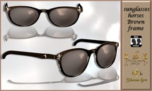 Glasses horses - brown frame