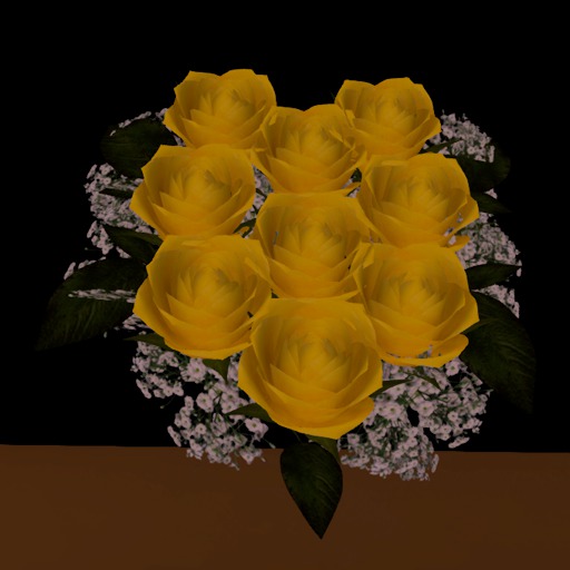 !!BoxedRoseYellowBaby'sBreathCorsage/29prim/transfer
