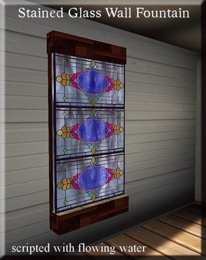 Stained Glass wall Fountain