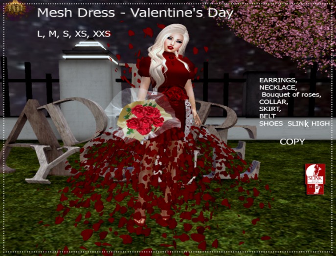 Mesh Dress-Valentine`s Day