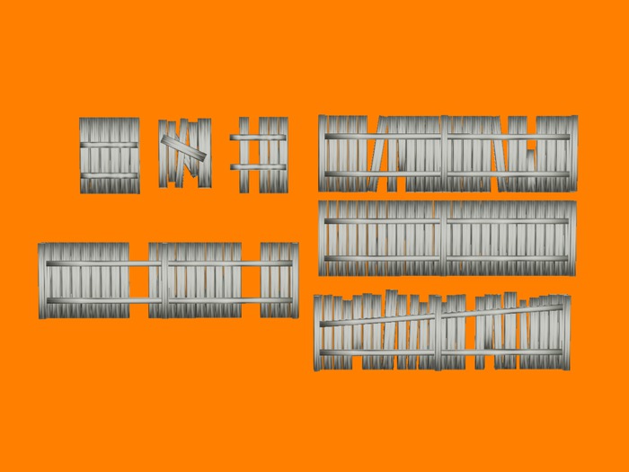 Mesh Wooden Fence Set