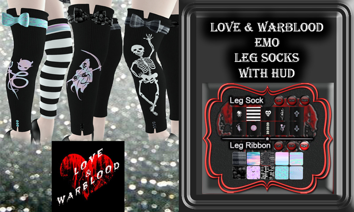 L&W Emo Leg Socks with HUD