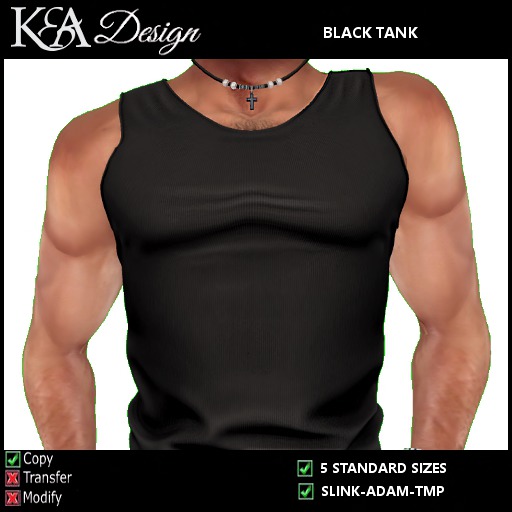 K&A Design (box) - Black Tank Top