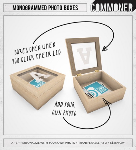 [Commoner] Monogrammed Photo Box / U (bagged)