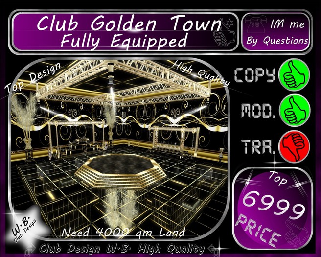 * New Top Gold Club * Fully Equipped *