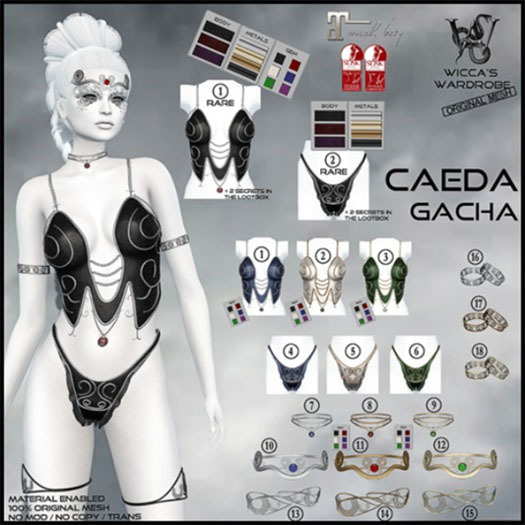 #11 Wicca's Wardrobe - Caeda Headpiece [Brass] [GACHA]