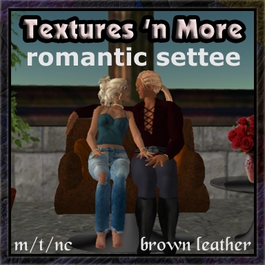 TnM romantic settee - brown leather