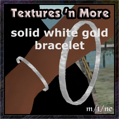 TnM solid white gold bracelet - boxed
