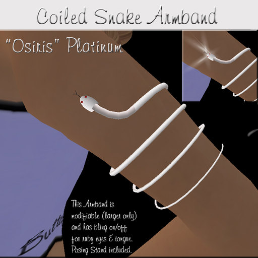 "Osiris" Coiled Snake Armband P (boxed)