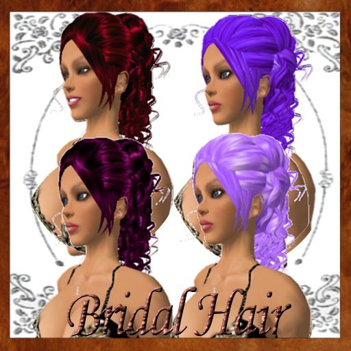Bridal Hair Purples