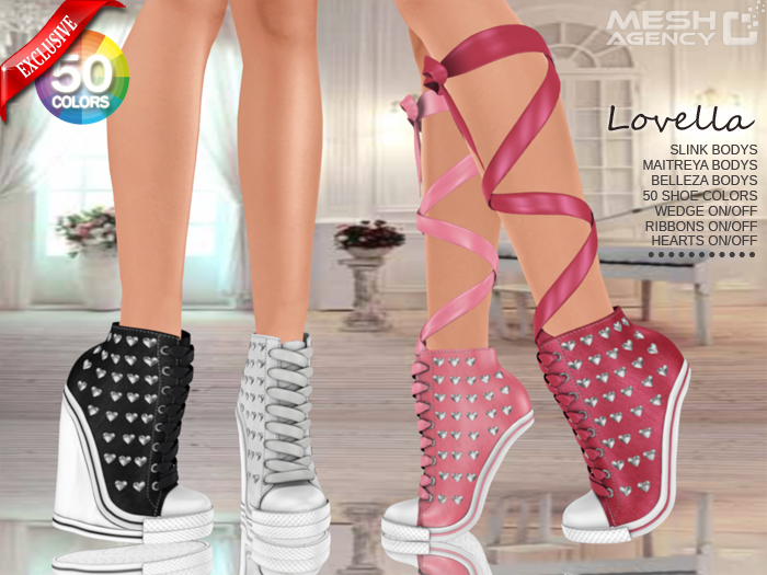 ::MA:: LOVELLA Tiptoe / Wedge Sneakers Belleza, Slink, Maitreya - 50 COLOR PACK