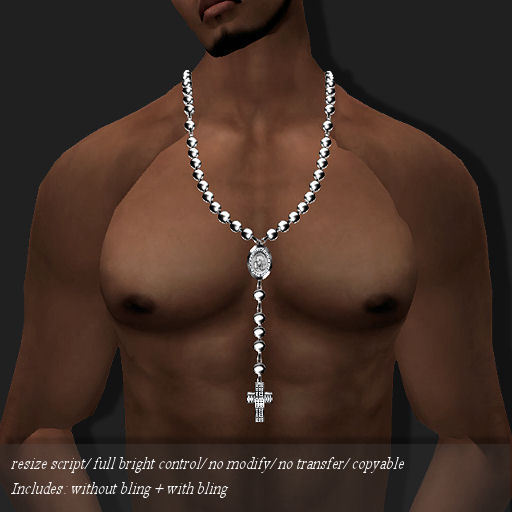 [DEMO] NECKLACE ROSARY PLATINUM [M]      -RYCA-
