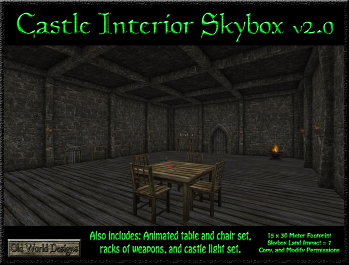 15X30 Castle interior skybox v2 boxed