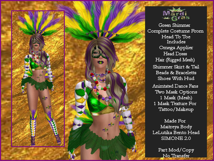 MARDI GREEN SHIMMER BOX