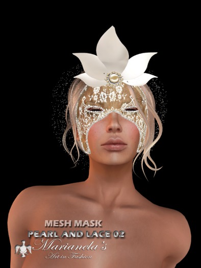 Marianela's MASK MESH PEARL AND LACE 02