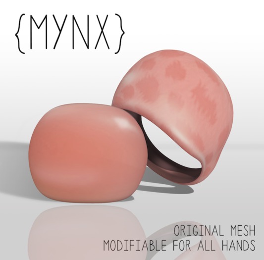 {MYNX} Resin Rings - Peach Leopard