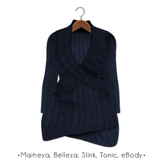 {MYNX} Sweater Wrap - Navy