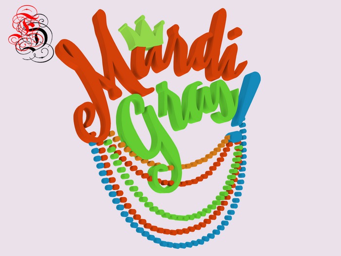 Frosensum ~ Mardi Gras Letters