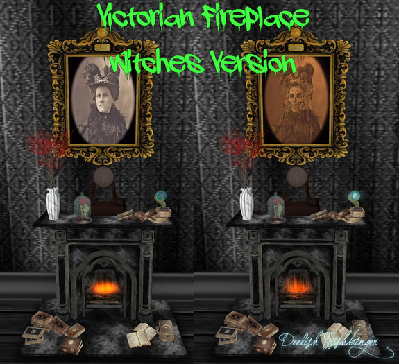 Victorian Fireplace Witches Version 20LI