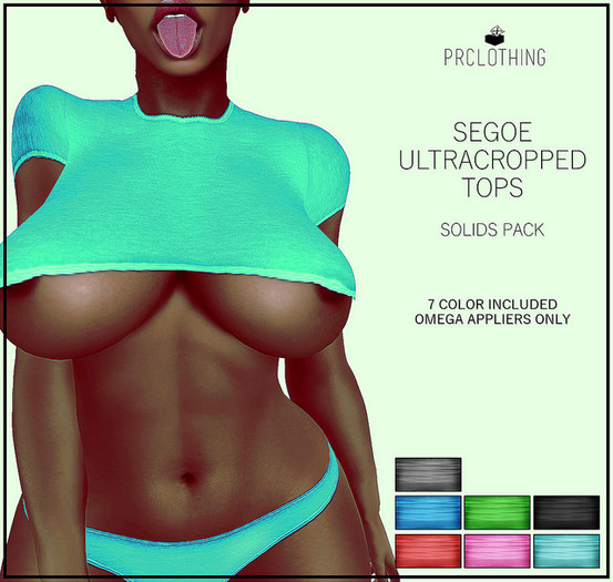 prclothing. Segoe UltraCropped Top : Solids Pack