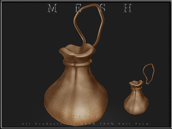 [Feliz] Medieval leather coins Bag - Regular Mesh - Full Perm -