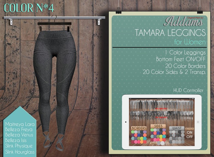 Addams "Tamara" Mesh Leggings -Maitreya, Belleza, Slink- #4