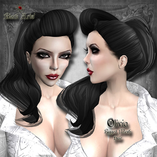 ~Black Arts~ Olivia Rigged Mesh Hair DEMO