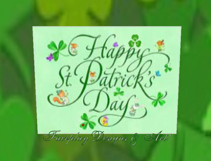 St Patrick's Day Jumbo Card *Touch Me*