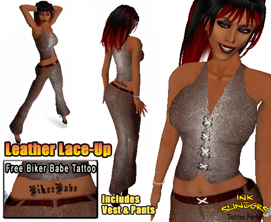 Leather Lace-Up Set