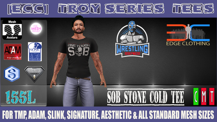 [ECC] TROY SERIES TEES-SOB BLACK