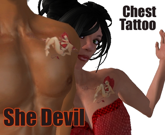 She Devil Chest Tattoo