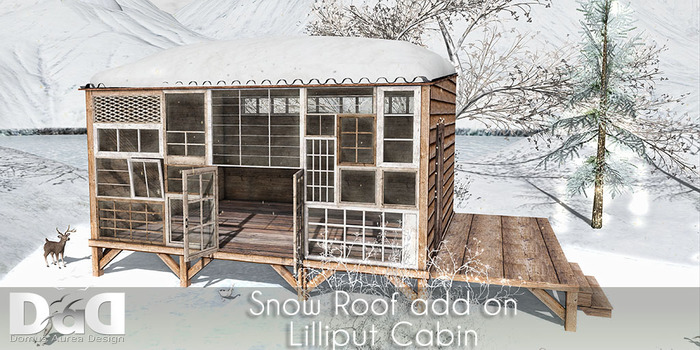 "Snow Add On Roof Lilliput Cabin” c/m 100% original mesh