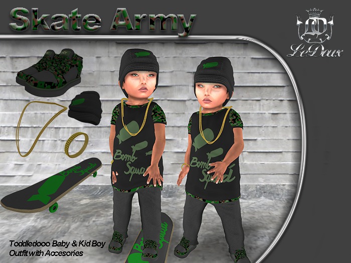 LeDoux Skate Army TD Boy Green