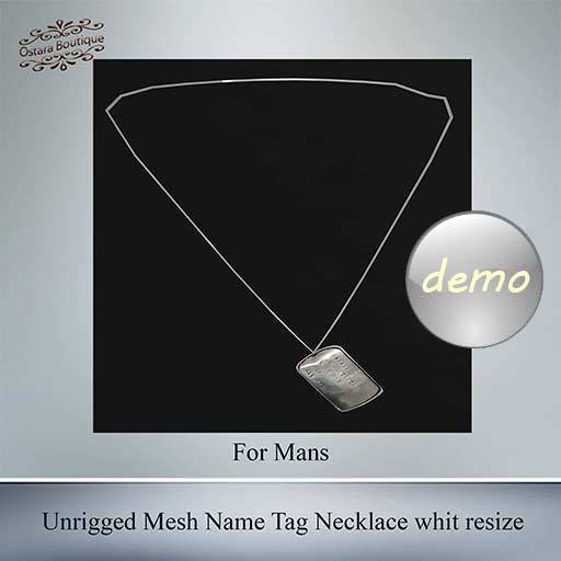 Army Name Tag Necklace DEMO - Mesh 