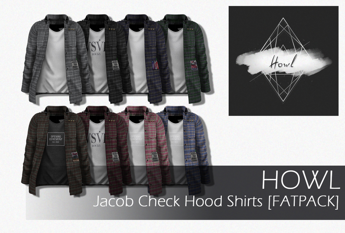 Howl - Jacob Check Hood Shirts [FATPACK] WEAR