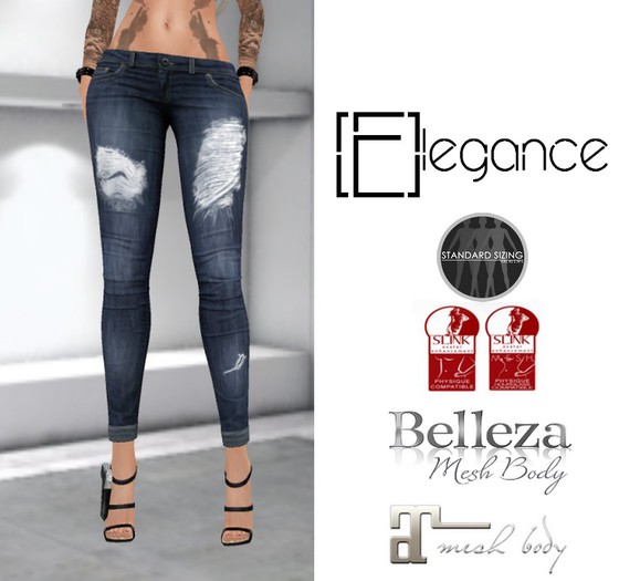 [E]legance  Skinny Jeans EVA Blue Ripped