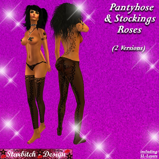 Panties-Stockings Set Roses (including Omega-Applier)