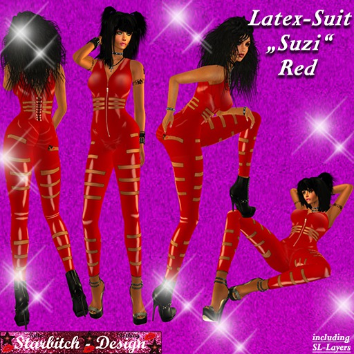 Latex-Suit "Suzi" Red (including Omega-Applier)