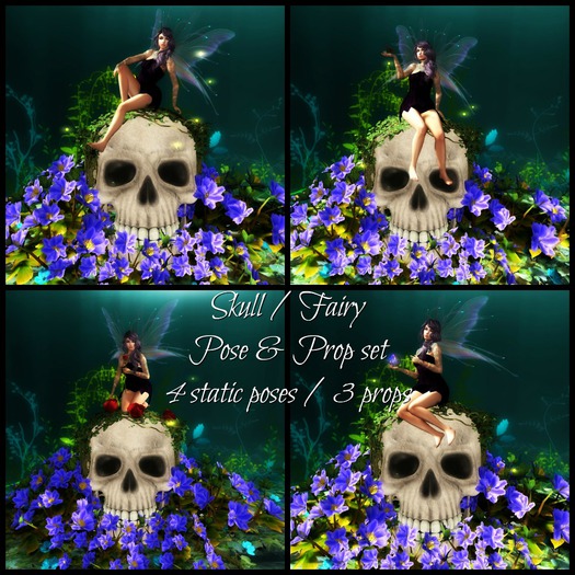 [Cursed Angels] Skull/Fairy Props & poses