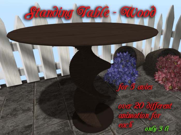 standing table wood