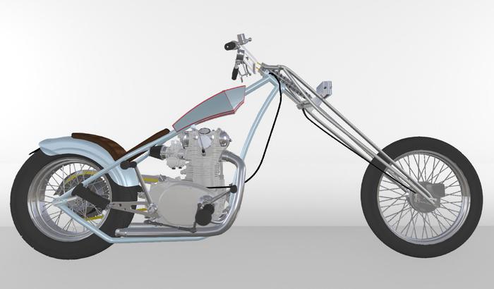 Vertical Twin Chopper