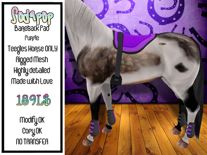 Sodapop - Bareback Pad - Plain Purple