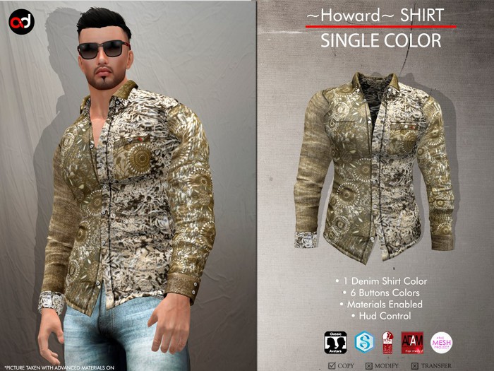 A&D Clothing - Shirt -Howard- Sand