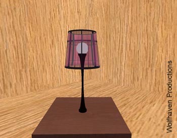 Purple Stained Glass Table Lamp