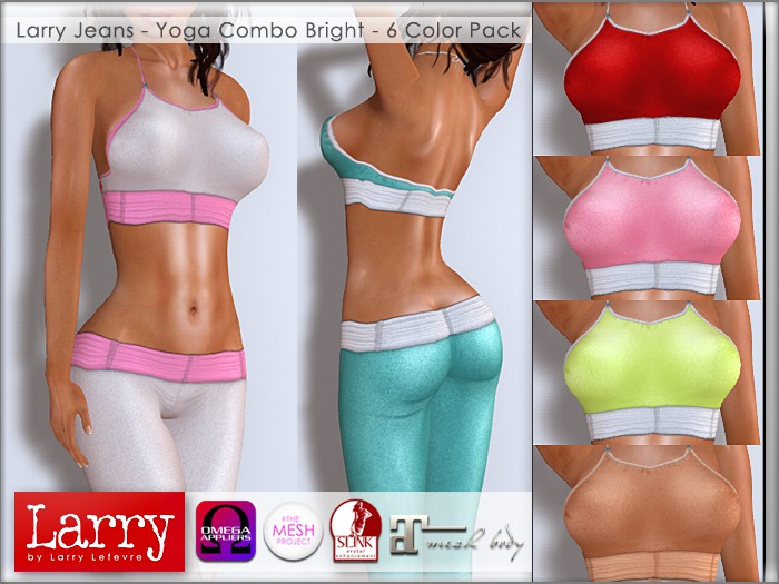 LARRY JEANS - Yoga Combo BRIGHT (6 Color Pack)