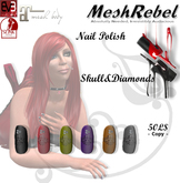 ;)MeshRebel(; Nail Polish Skull&Diamonds  (wear me)