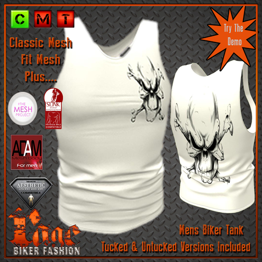 White Skull Muscle Shirt
