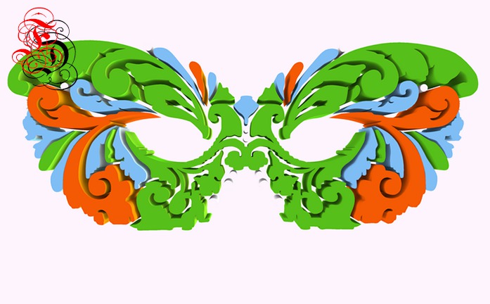 Frosensum ~ Mardi Gras Floral DEMO MASK