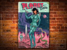 PLANET BETTIE Retro Sexy Pin Up Metal Sign Wall Plaque